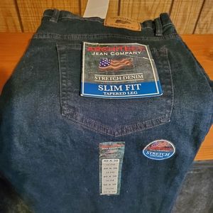NWT, dark wash denim